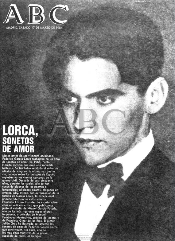 Sonetos Lorca portada ABC